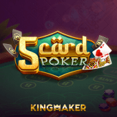5 Card Poker game icon with poker hand artwork