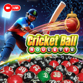 Cricket Ball Roulette game icon with roulette wheel artwork