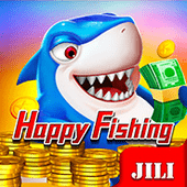 Happy Fishing game icon with cartoon fish artwork