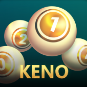 Keno game icon with number grid artwork