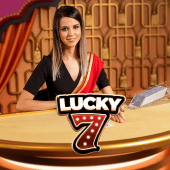 Lucky 7 game icon with dice and sevens artwork